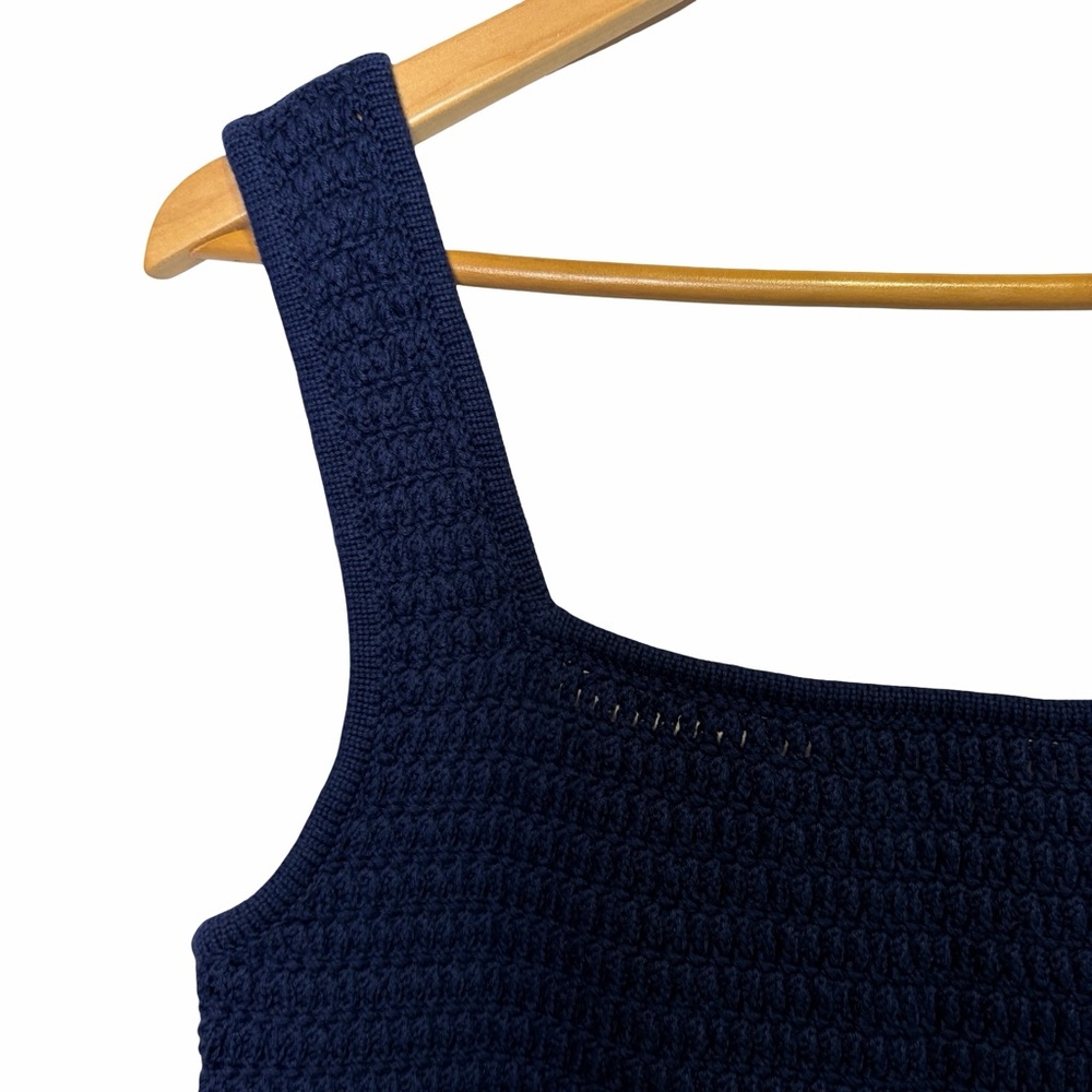 J. Crew Sweater Tank with hand-embellished mirrors in Dark Blue, Size M NWT - Picture 9 of 15